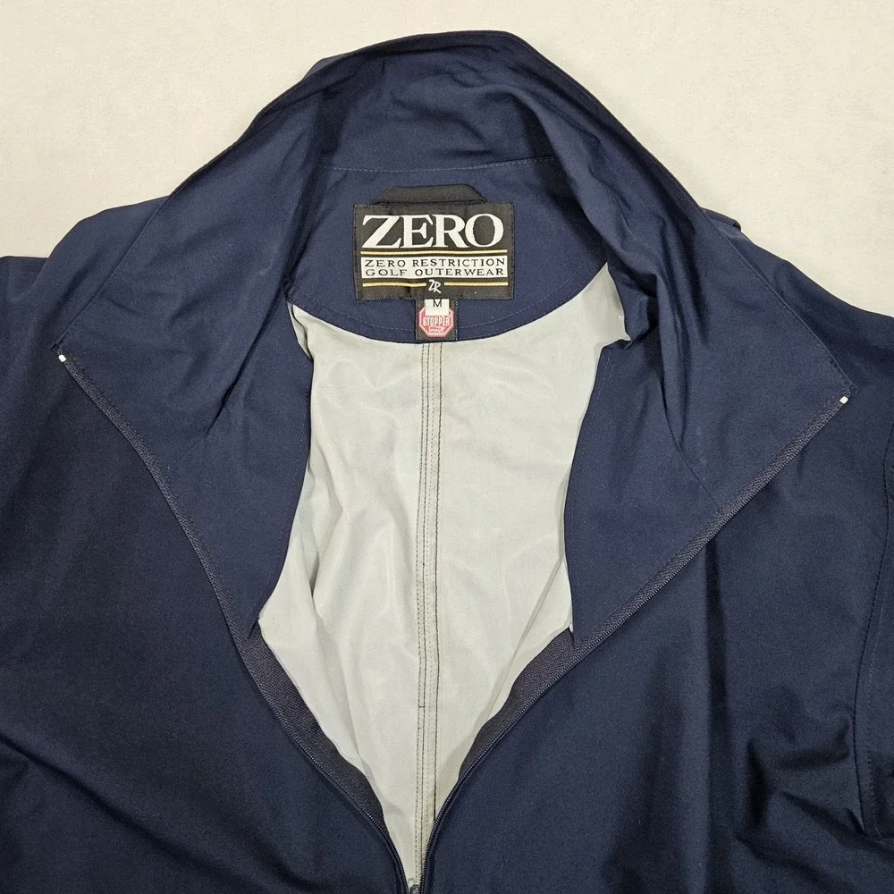 Zero Restriction Windstopper Windbreaker Blue Pullover Sz Med‎ Golf Short Sleeve